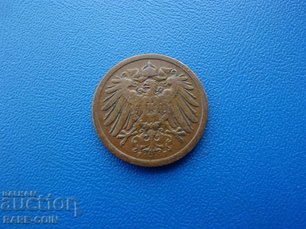 XII (136)  Германия Райх  2  Пфенигa  1904 F  Rare с цена € 3.58 | 7.00 лв.