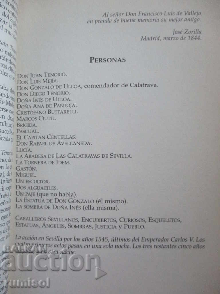 Don Juan Tenorio - José Zorrilla with price 6.79 BGN | € 3.47