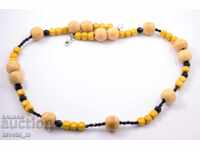 Κολιέ με ξύλινες χάντρες