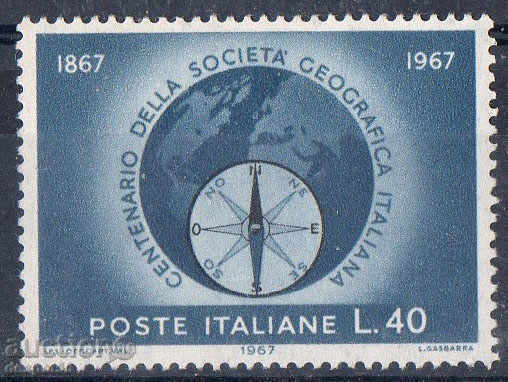 1967 Italia. 100 de ani de Societatea Geografică în Italia.