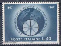 1967 Ιταλία. 100 χρόνια Γεωγραφικής Εταιρείας στην Ιταλία.