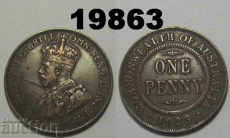 Дефект! Австралия 1 пени 1923 монета
