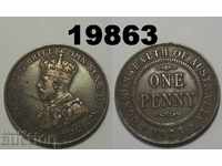 Defect! Australia 1 penny 1923 coin