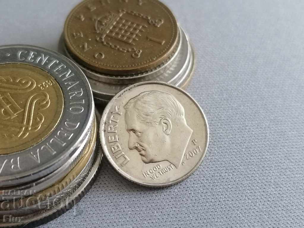 Coin - USA - 1 dime 2007 with price 0.90 BGN | € 0.46 Coin - USA - 1 dime 2007 with price 0.90 BGN | € 0.46