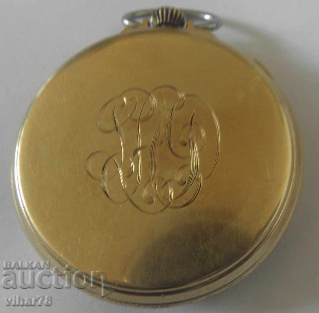 Gold-plated pocket watch-ELGIN - 7 Gold-plated pocket watch-ELGIN - 7