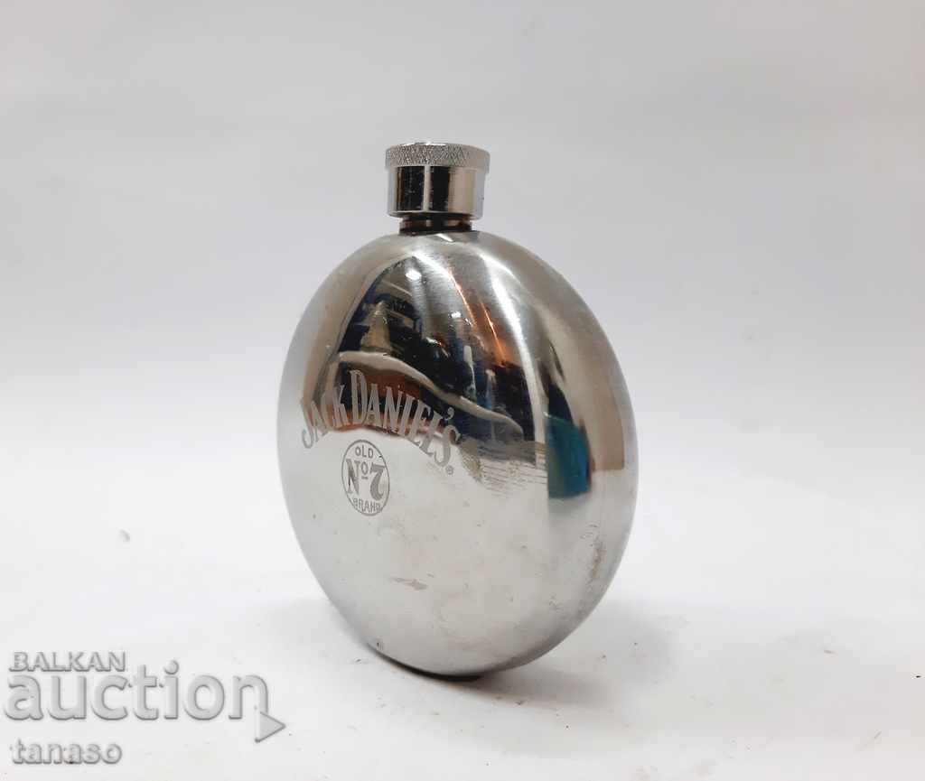 Jack Daniel's 3 oz flask, метално шише