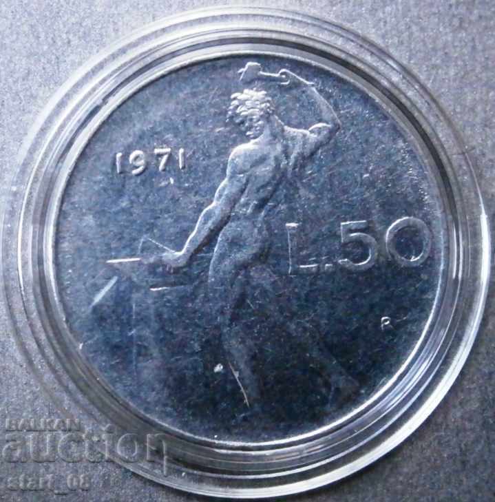 Italia 50 liras 1971