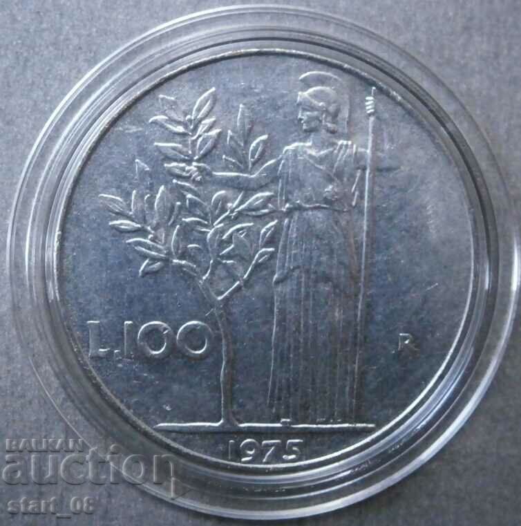 Italy 100 pounds 1975