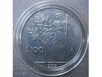 Италия 100 лири 1975