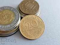 Монета - Франция - 20 сентима | 1994г.