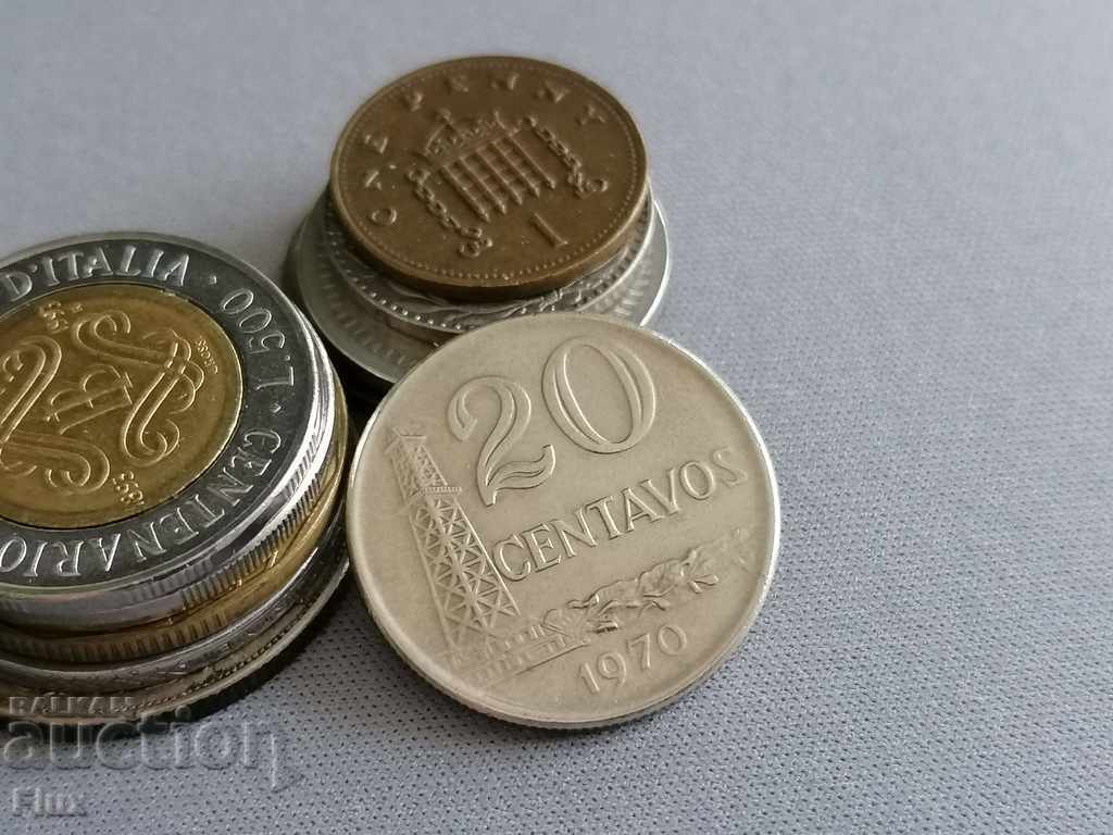 Монета - Бразилия - 20 центавос | 1970г.