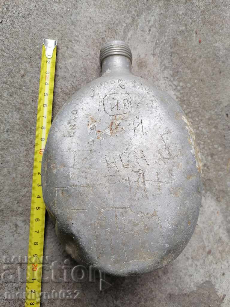 Auction Aluminum jug from the early social military art Auction Aluminum jug from the early social military art