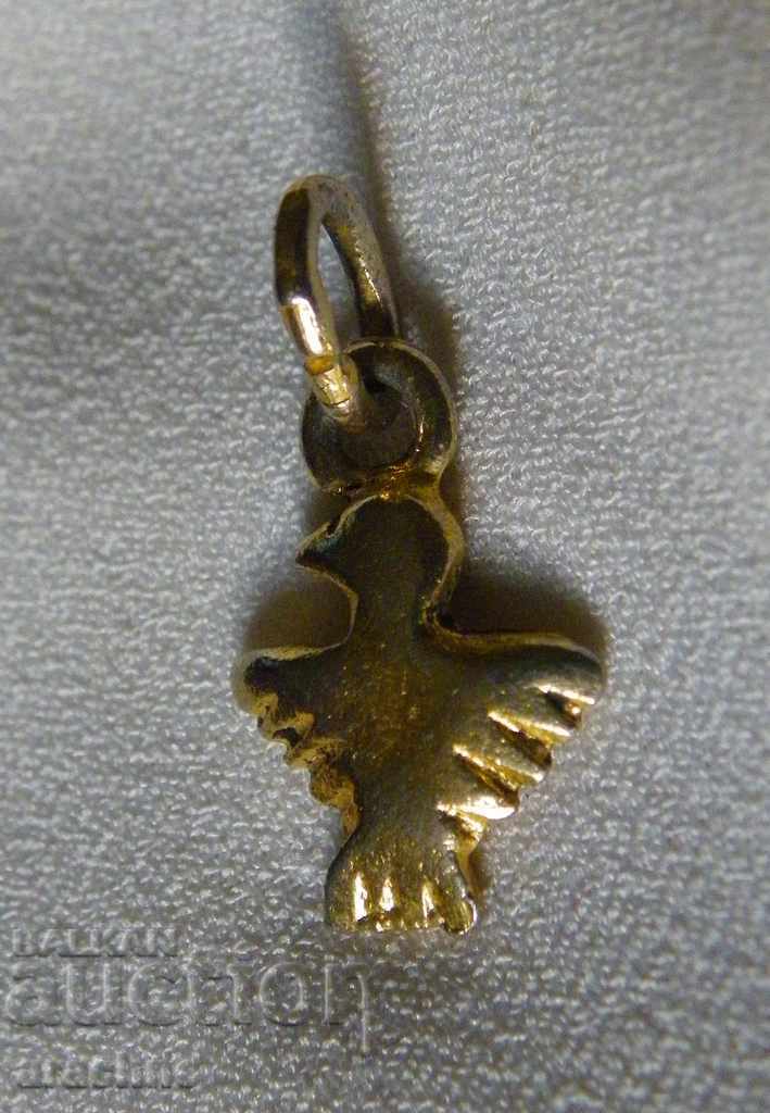 Παράδοση Πολύ παλιό ασημένιο μετάλλιο με επιχρύσωση Παράδοση Πολύ παλιό ασημένιο μετάλλιο με επιχρύσωση