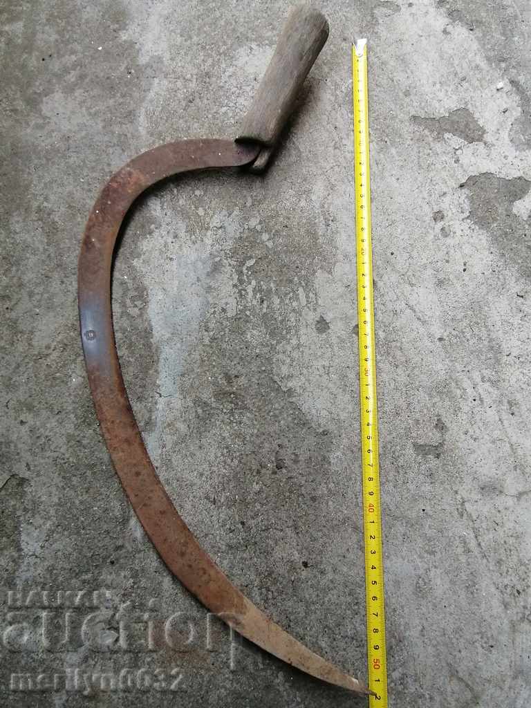 An old sickle with a seal, a knife, a blade, a wrought iron - 5 An old sickle with a seal, a knife, a blade, a wrought iron - 5