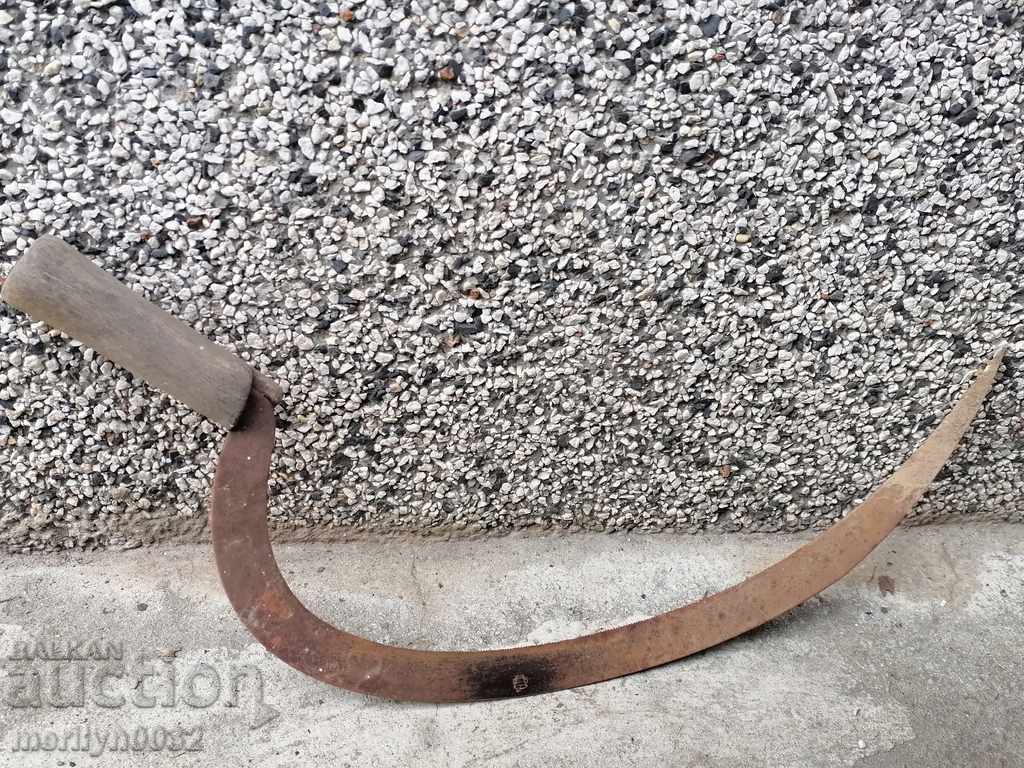 An old sickle with a seal, a knife, a blade, a wrought iron - 6 An old sickle with a seal, a knife, a blade, a wrought iron - 6