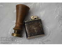 Silver lighter and bronze seal