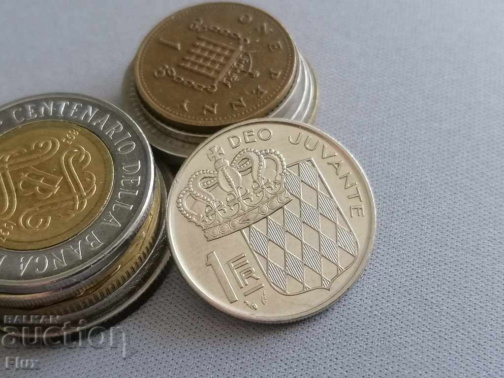 Монета - Монако - 1 франк | 1982г.