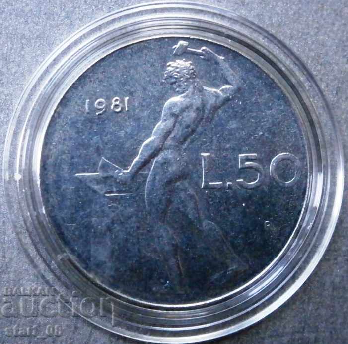 Италия 50 лири 1981