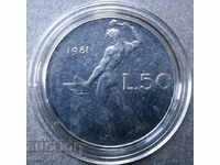 Italia 50 liras 1981