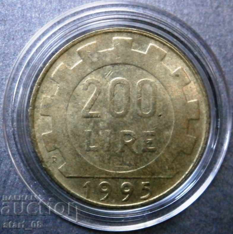 Italia 200 de lire sterline 1995