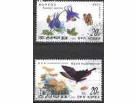Клеймовани марки Фауна Пеперуди 1987 от Северна Корея КНДР