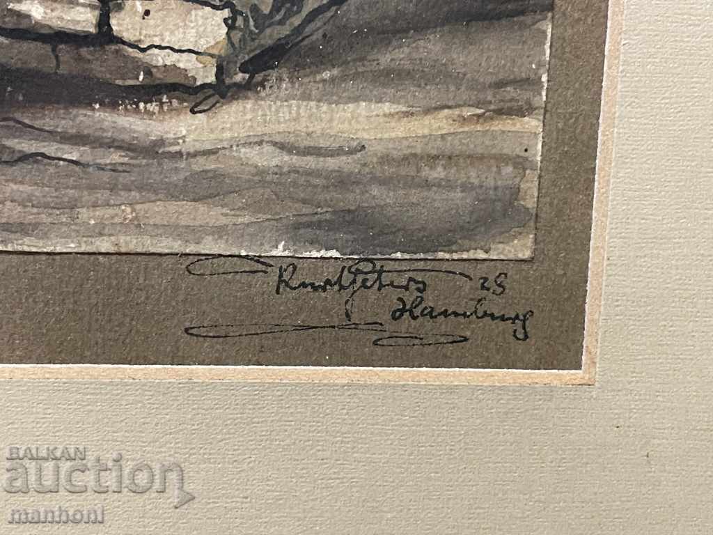 Δημοπρασία 1553 Kurt Peters Ruse gate Künt ακουαρέλα υπογραφή 1928. Δημοπρασία 1553 Kurt Peters Ruse gate Künt ακουαρέλα υπογραφή 1928.