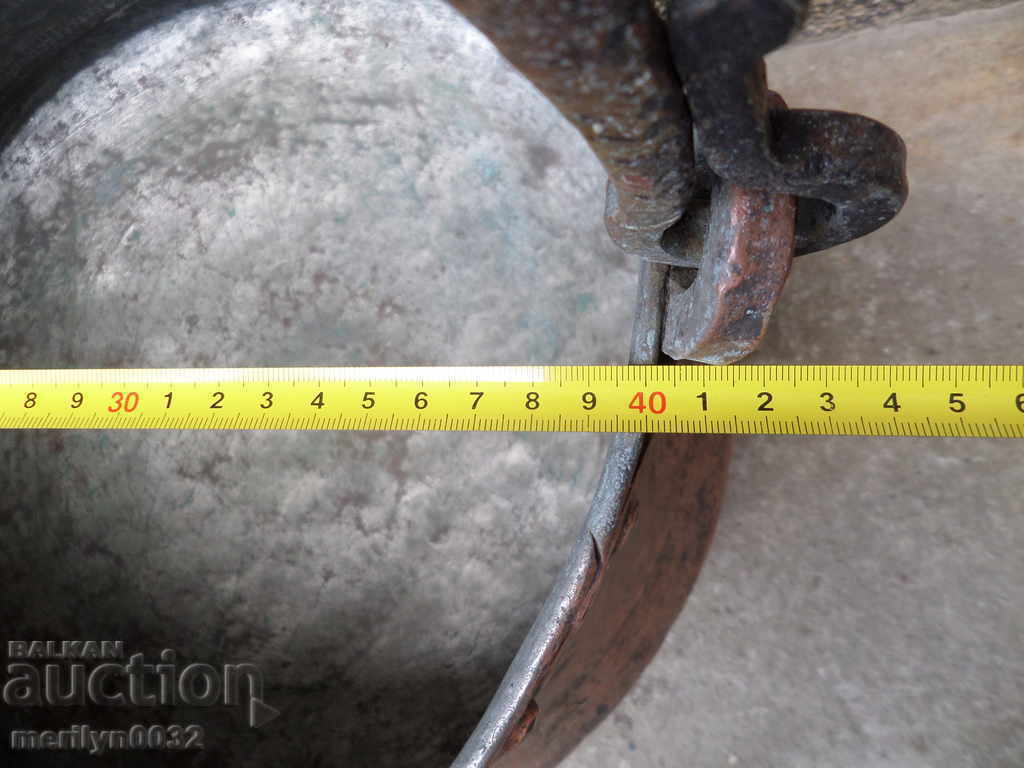 Old harania, copper vessel, large cauldron, copper, dustpan - 5