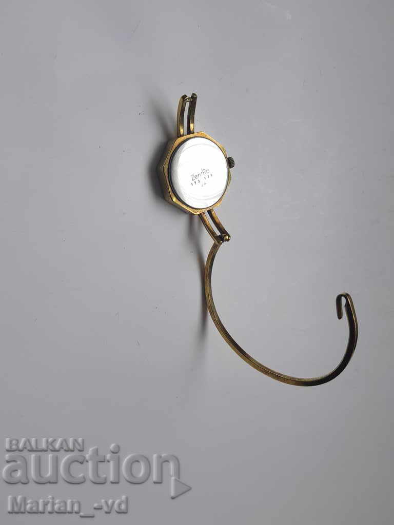 Auction  Ladies gold plated mechanical watch Zentra 17 jewels