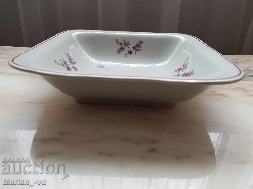Auction Old Bulgarian porcelain salad bowl Auction Old Bulgarian porcelain salad bowl