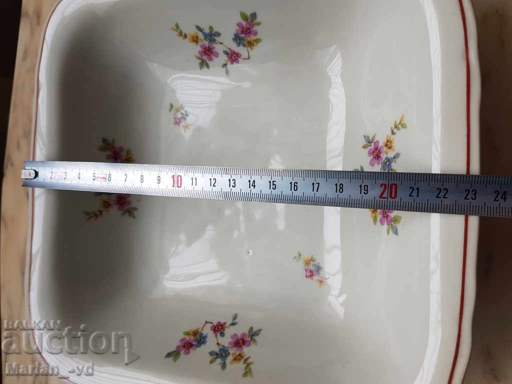 Old Bulgarian porcelain salad bowl - 6 Old Bulgarian porcelain salad bowl - 6