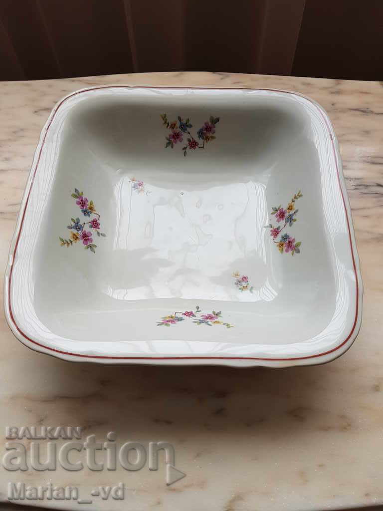 Old Bulgarian porcelain salad bowl