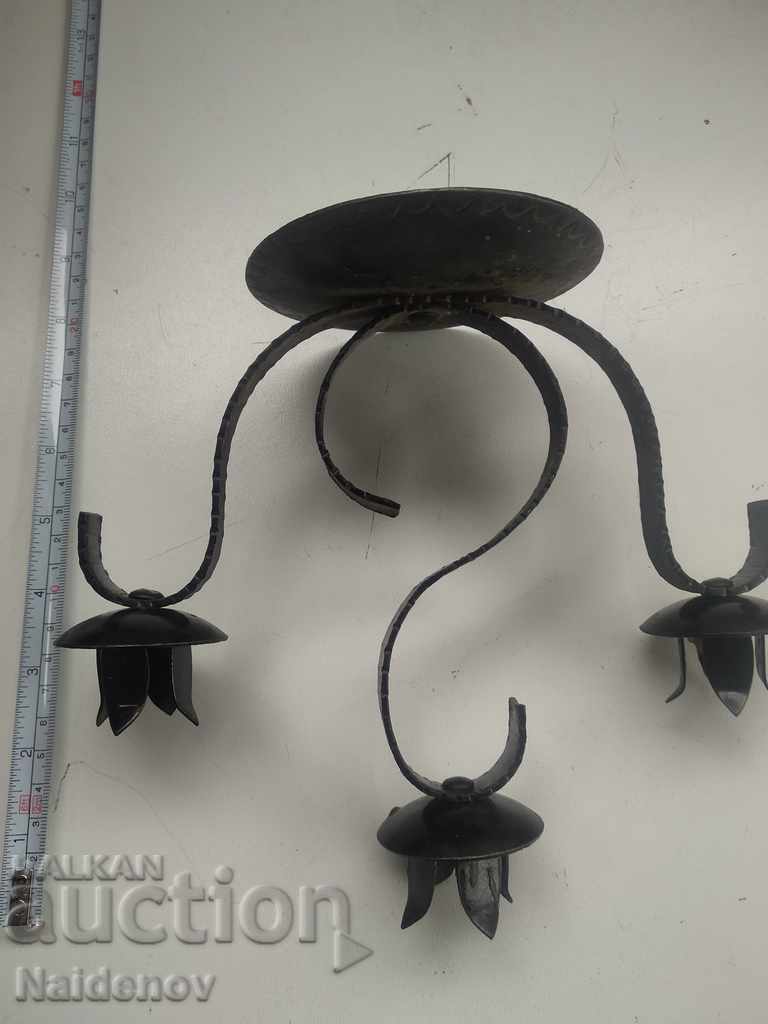 Wrought iron candlestick with price 10.00 BGN | € 5.11 Wrought iron candlestick with price 10.00 BGN | € 5.11