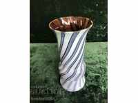 Vase-colored glass, Murano type, 23 cm high.