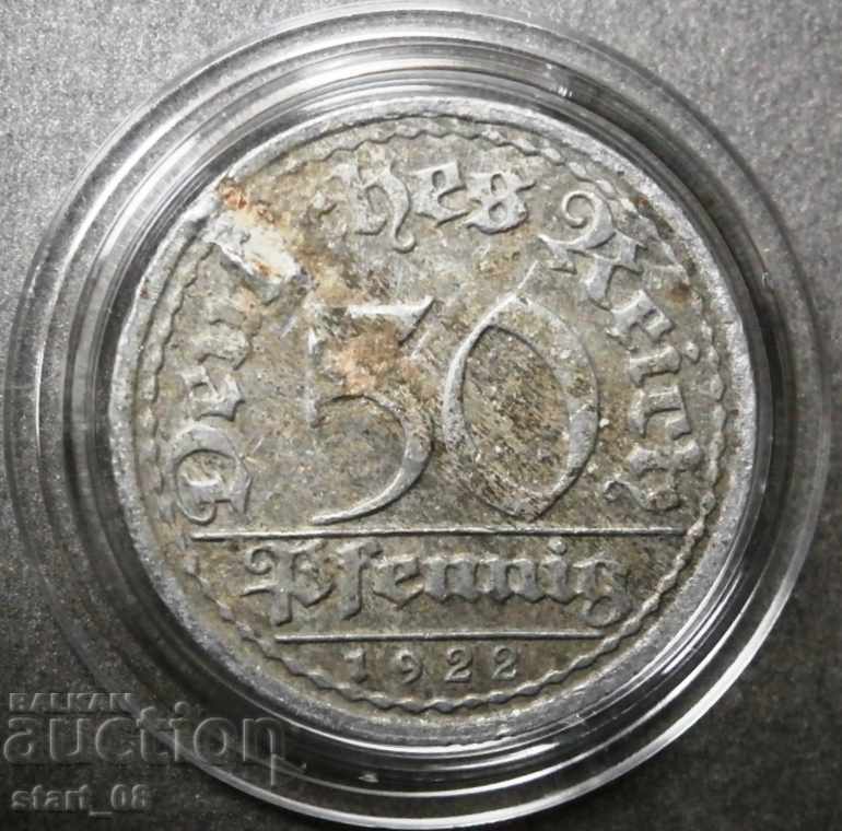 Γερμανία 50 pfennig 1922