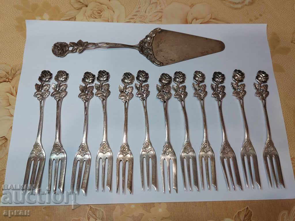 silver set 12 forks + 1 piece 0.835 SILVER with price 800.00 BGN | € 409.03 silver set 12 forks + 1 piece 0.835 SILVER with price 800.00 BGN | € 409.03