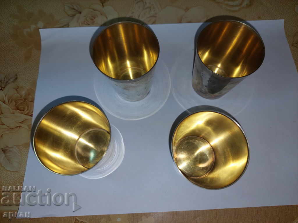 silver cups -set 4 pieces -243 grams -0.800 with price 800.00 BGN | € 409.03 silver cups -set 4 pieces -243 grams -0.800 with price 800.00 BGN | € 409.03