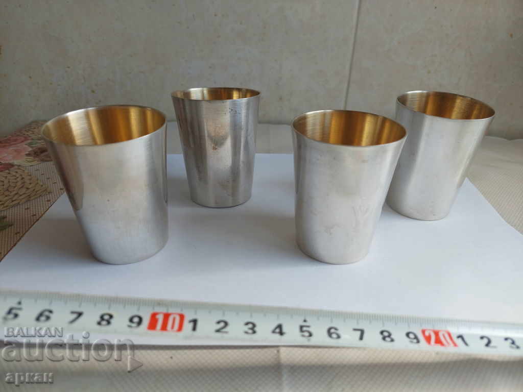 silver cups -set 4 pieces -243 grams -0.800 - 6 silver cups -set 4 pieces -243 grams -0.800 - 6