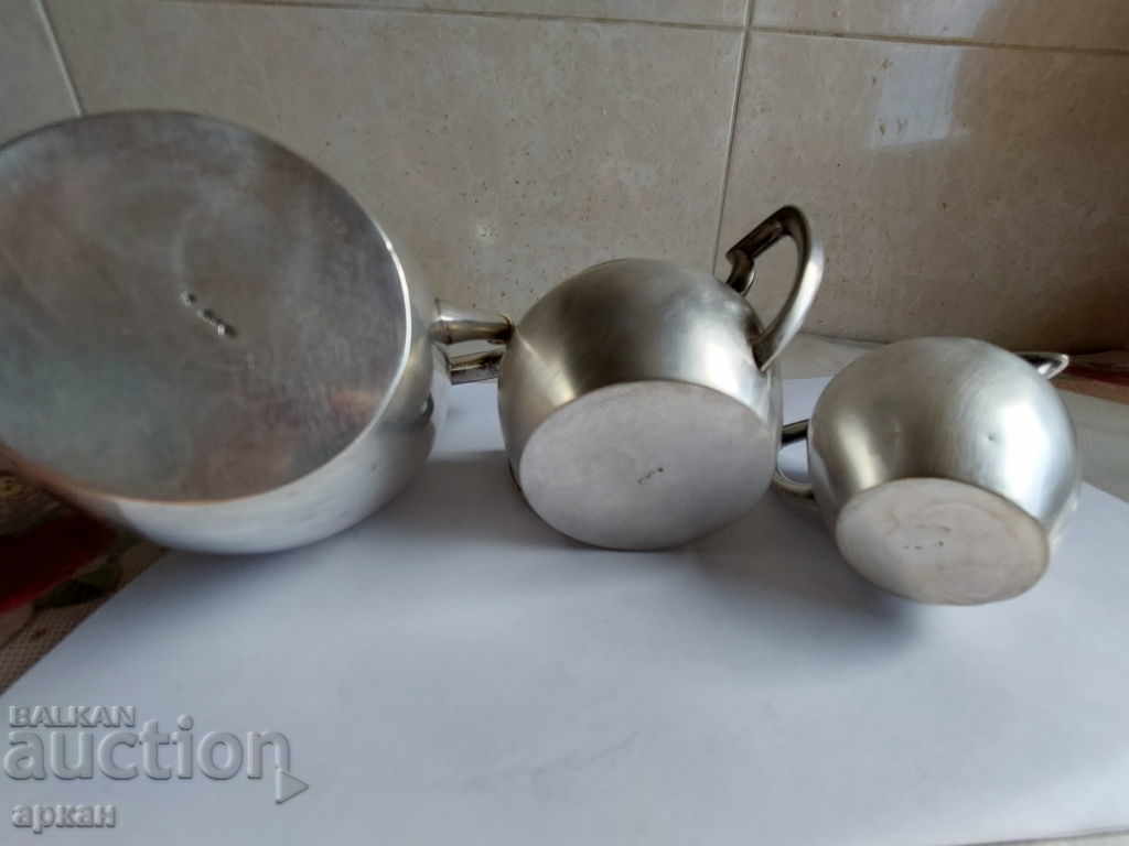 silver tea set -617 grams -0.800 sample - 5 silver tea set -617 grams -0.800 sample - 5