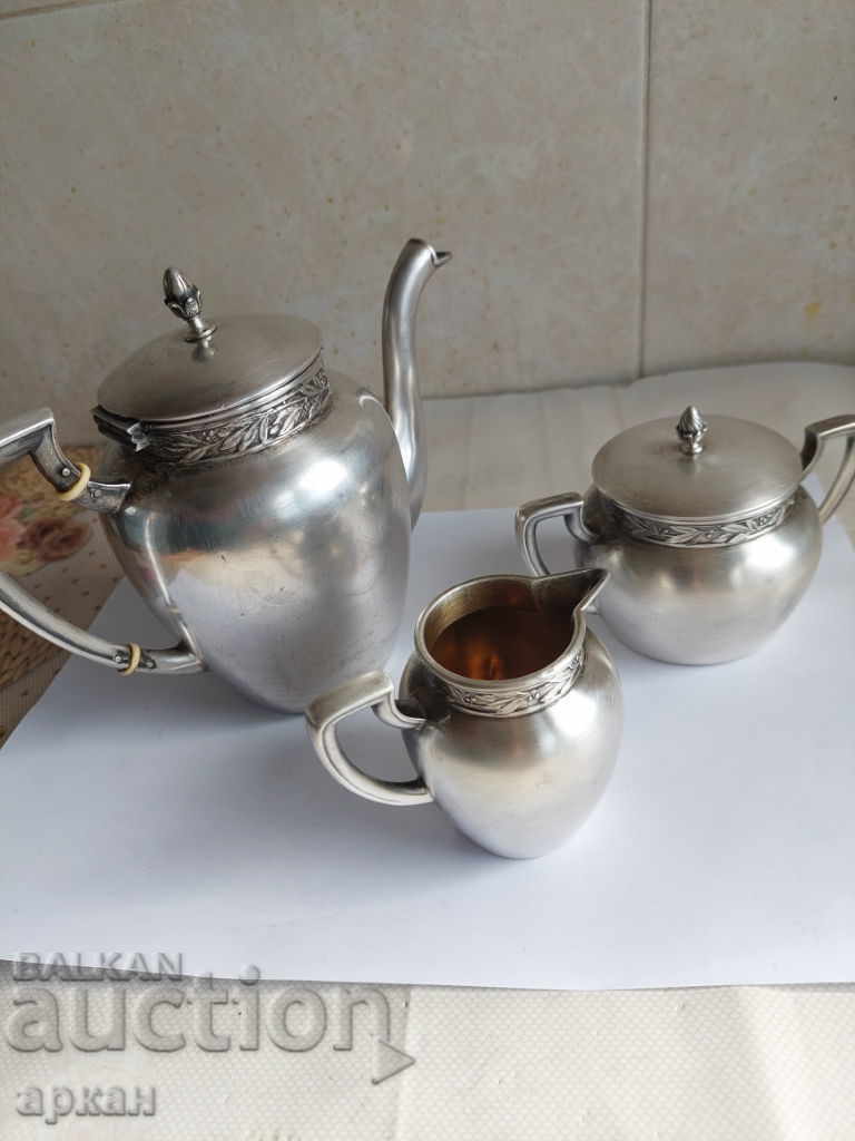 silver tea set -617 grams -0.800 sample - 7 silver tea set -617 grams -0.800 sample - 7