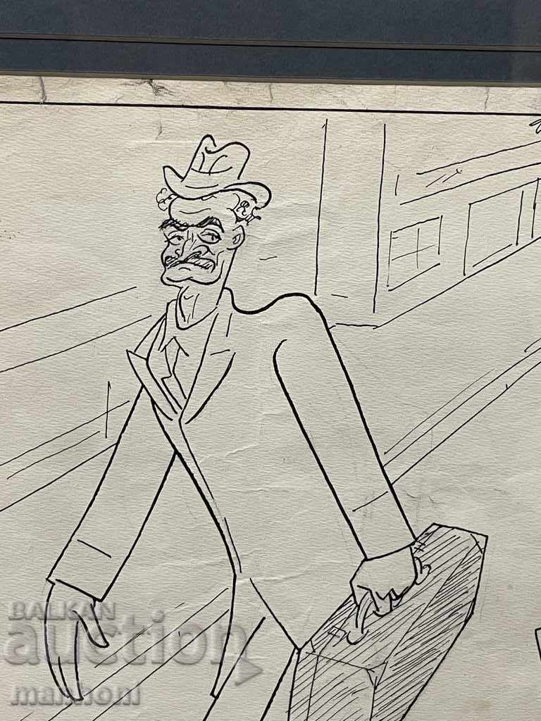 Delivery of 1559 Alexander Bozhinov ink drawing signed in 1934. Delivery of 1559 Alexander Bozhinov ink drawing signed in 1934.