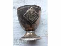 Zarf egg cup silver-plated with gilding