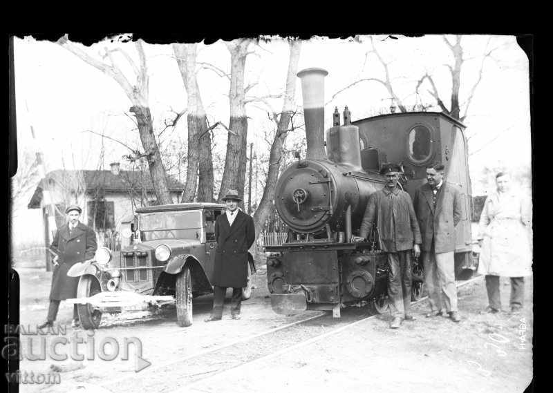 Delivery of 3 glass negative train old car locomotive narrow gauge Delivery of 3 glass negative train old car locomotive narrow gauge