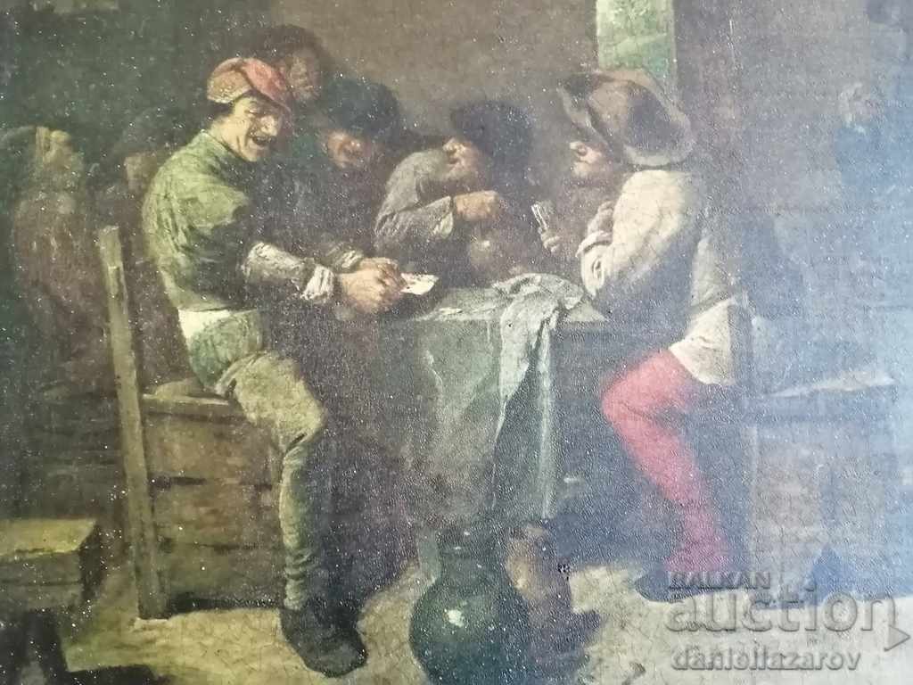 Auction Old Baroque Painting by Adriaen Brouwer 1635 Auction Old Baroque Painting by Adriaen Brouwer 1635
