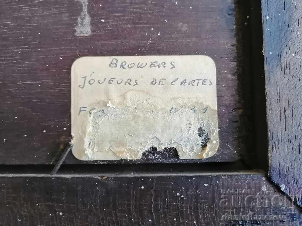 Old Baroque Painting by Adriaen Brouwer 1635 - 6 Old Baroque Painting by Adriaen Brouwer 1635 - 6