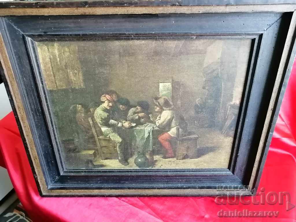 Old Baroque Painting by Adriaen Brouwer 1635 - 7 Old Baroque Painting by Adriaen Brouwer 1635 - 7