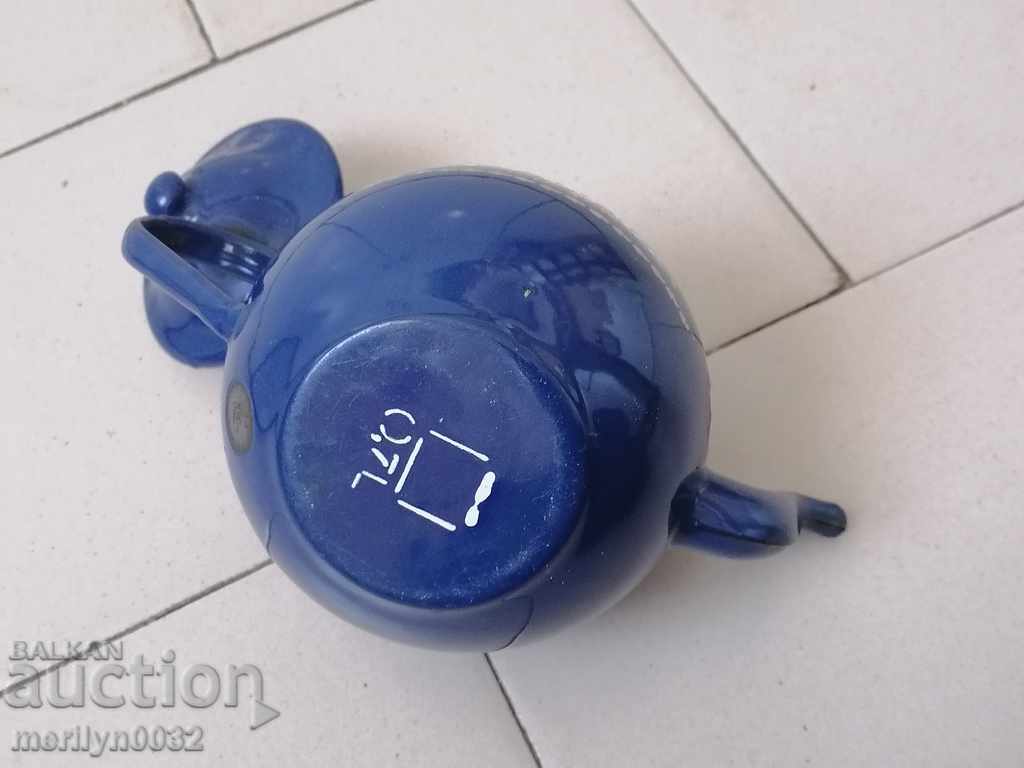 Enamelled teapot made of salt container with enamel - 6