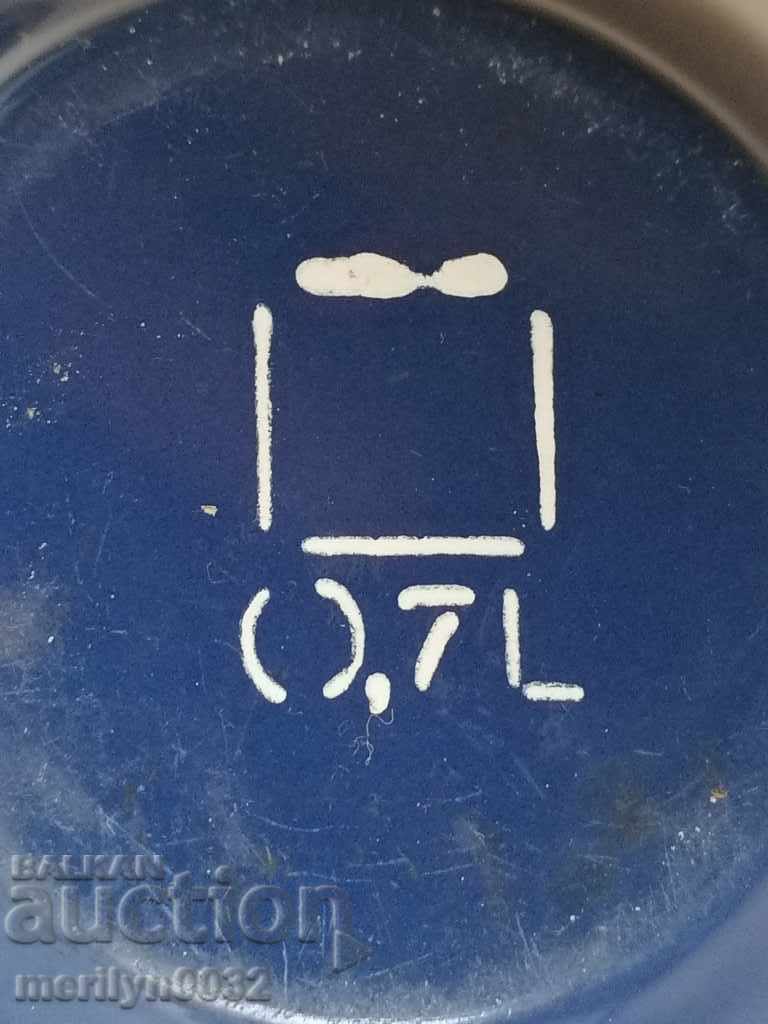 Enamelled teapot made of salt container with enamel - 7