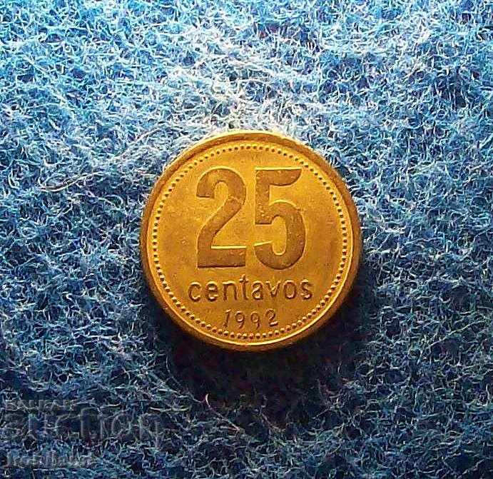 25 центавос Аржентина 1992