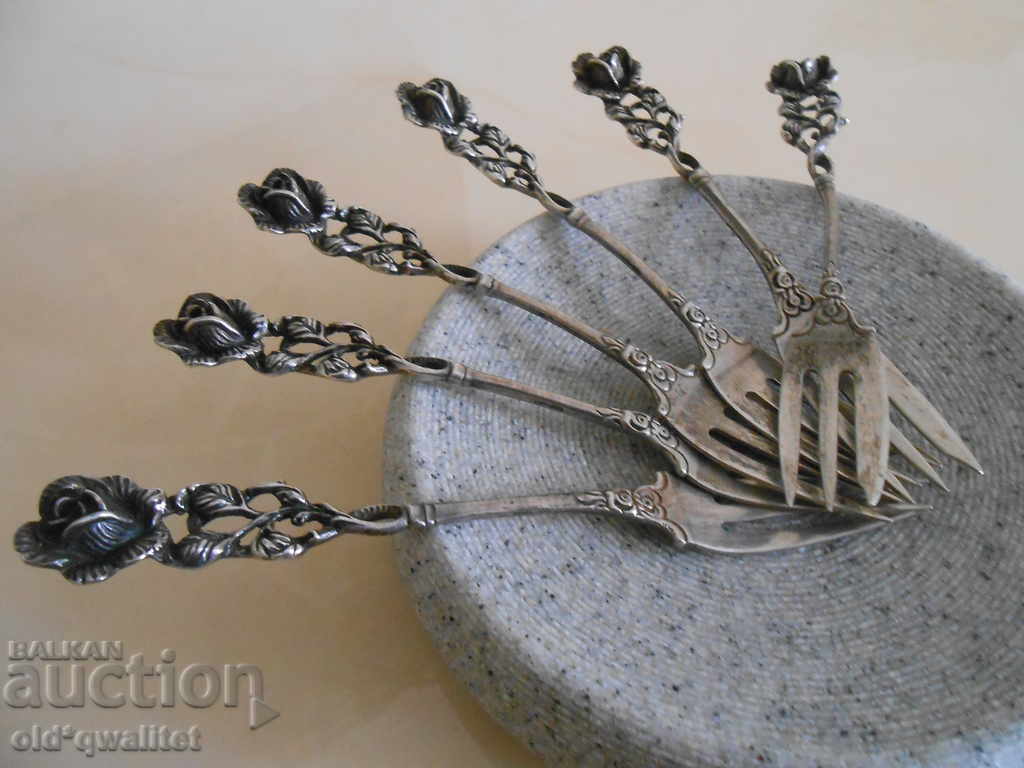 SET of 6 silver FORKS, Silver 835 with price 397.00 BGN | € 202.98 SET of 6 silver FORKS, Silver 835 with price 397.00 BGN | € 202.98