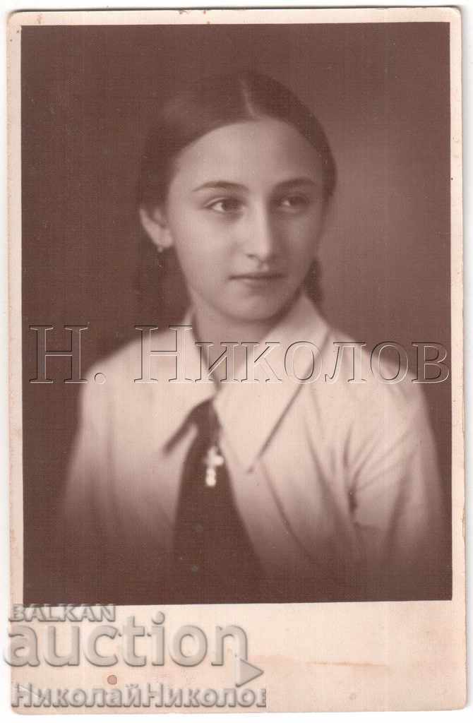 OLD PHOTO GIRL VARNA FOR FATHER ALEXANDER PALIKOV B227